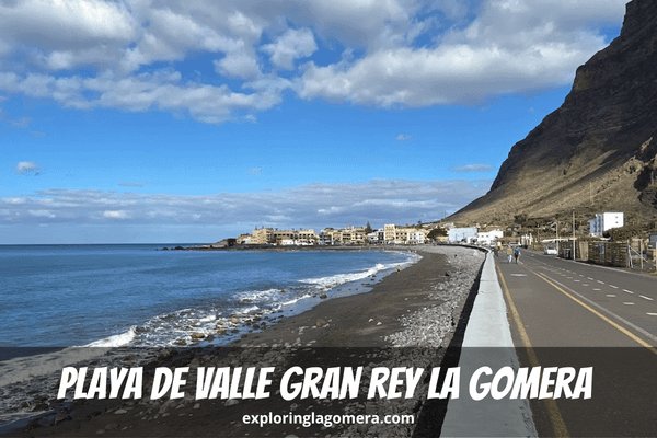 A Beautiful Sunny Day As People Walk Along The Edge Of Playa De Valle Gran Rey La Gomera At Valle Gran Rey Town Canary Island