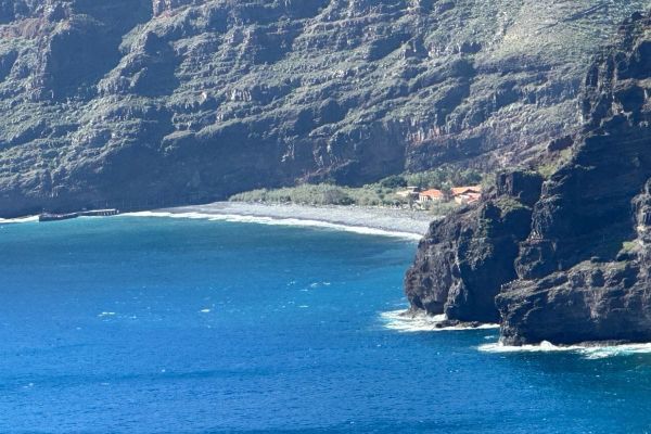 Playa Del Cabrito La Gomera Near San Sebastian Also Known As Cabrito Beach Canary Islands Spain Pebble Volcanic Beach With Bl