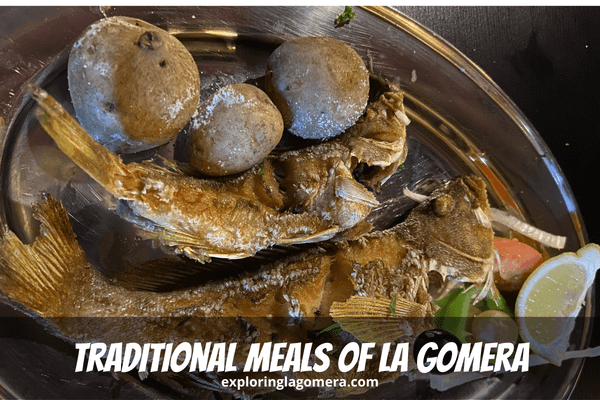 fish served in a restaurant in san sebastian de la gomera spain