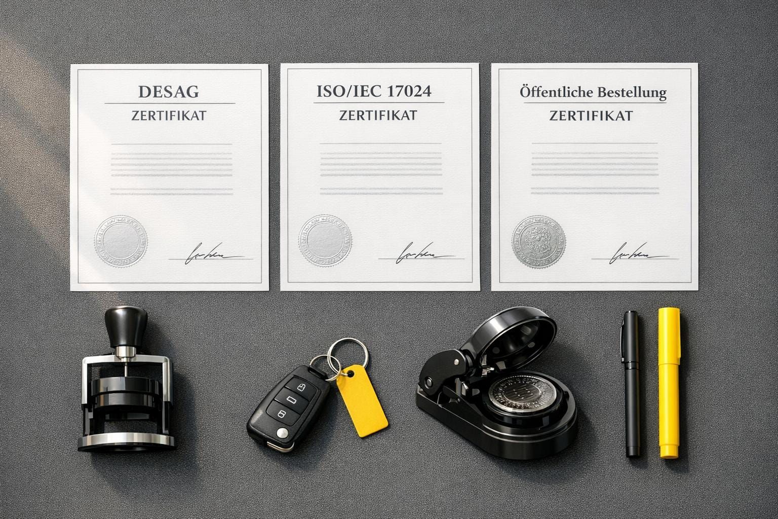 Welche Zertifikate brauchen KFZ-Gutachter?