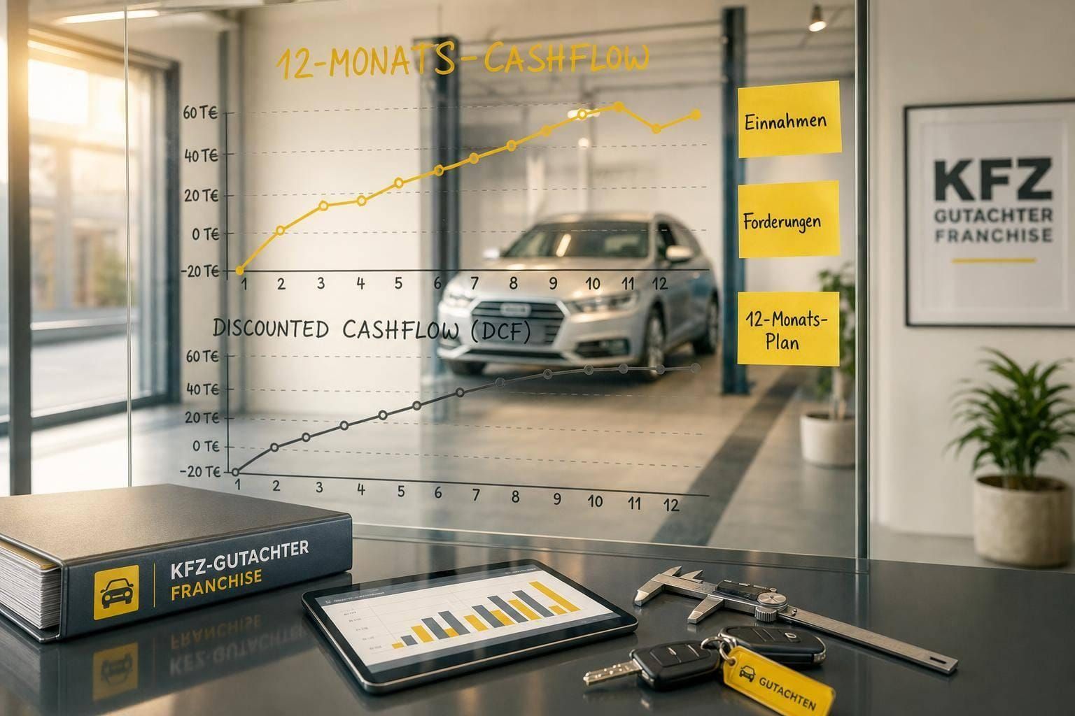 Wie analysiert man den Cashflow eines KFZ-Gutachter-Franchises?