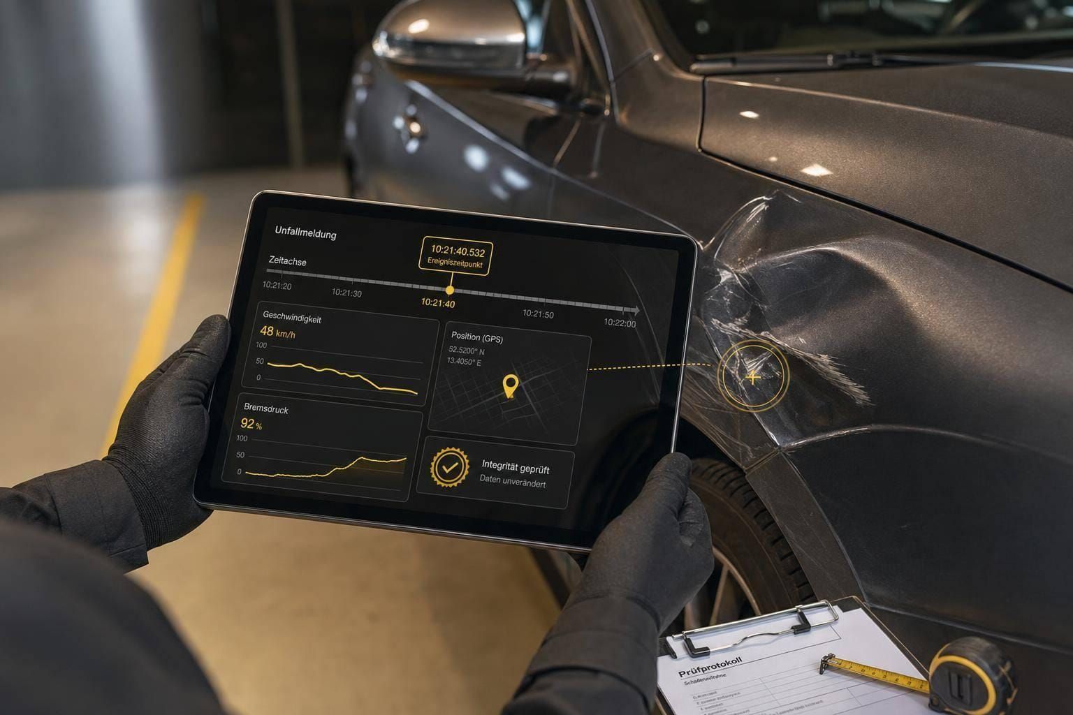 Wie prüfen Gutachter IoT-Daten nach Unfallmeldung?