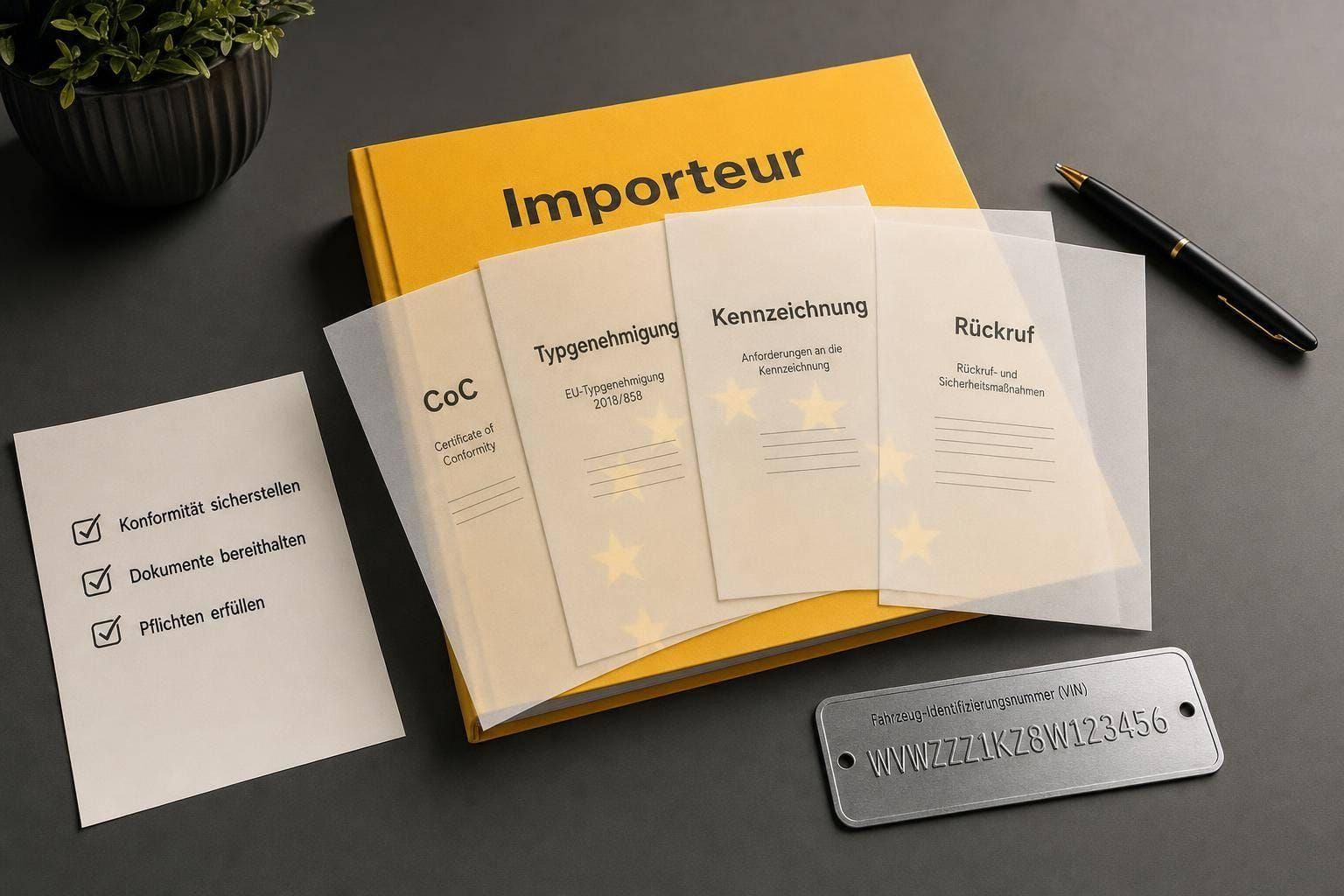 Welche Pflichten treffen Importeure nach EU 2018/858?
