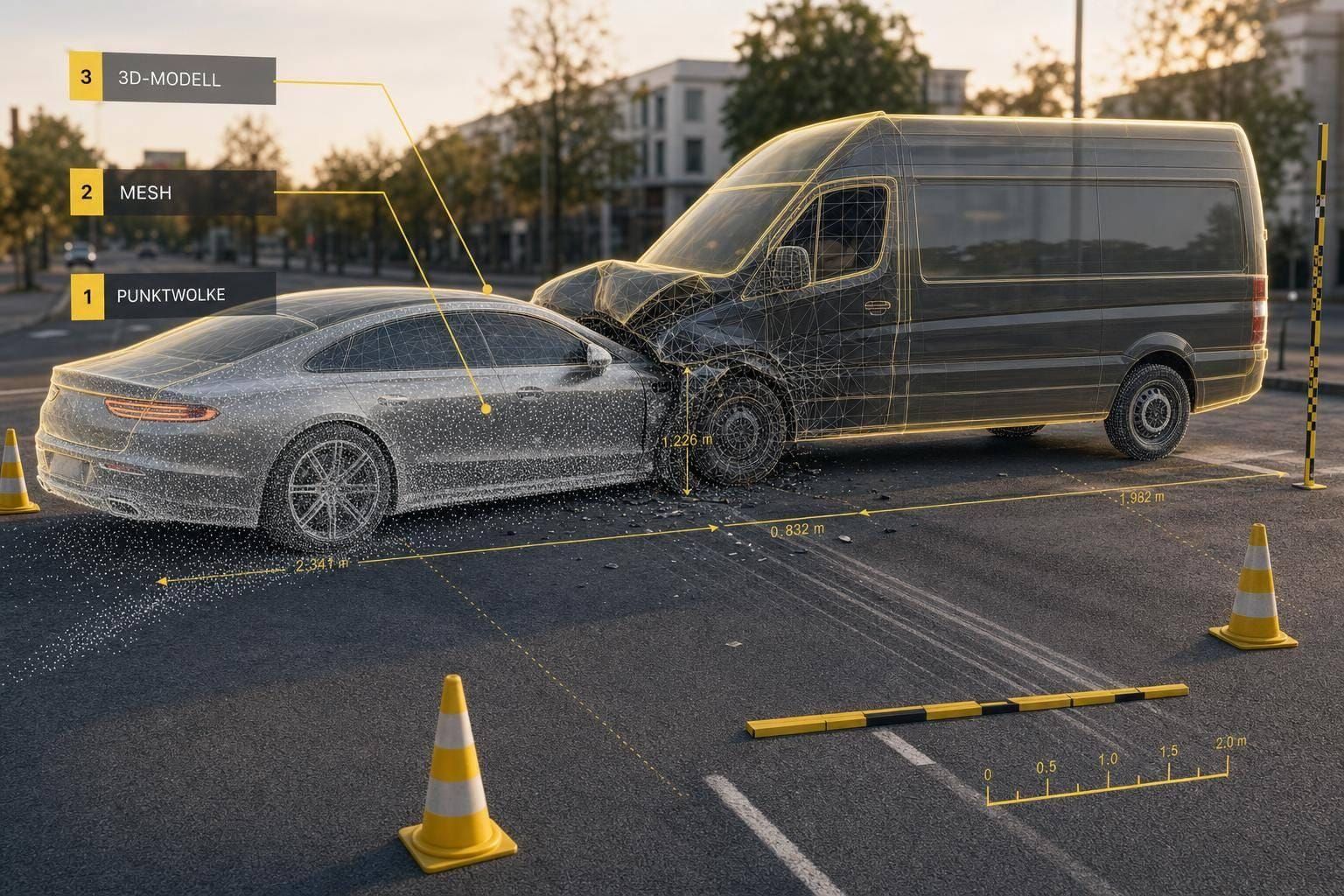 Wie läuft 3D-Rekonstruktion nach Unfall Schritt für Schritt?