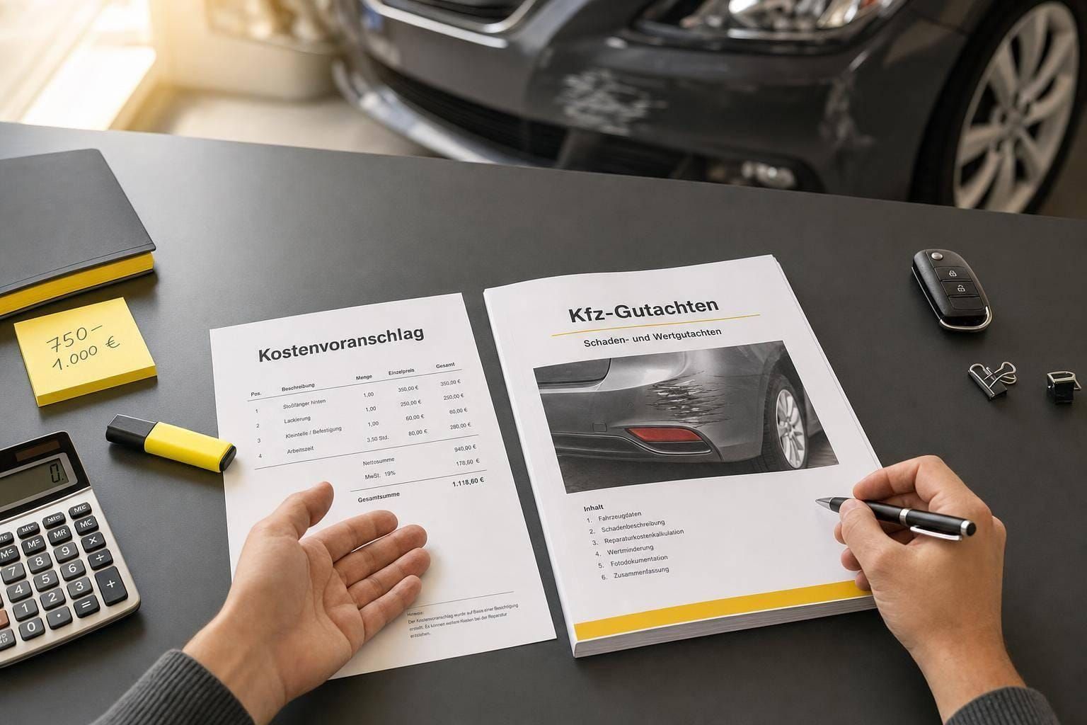 Gutachten oder Kostenvoranschlag: Was hilft mehr?