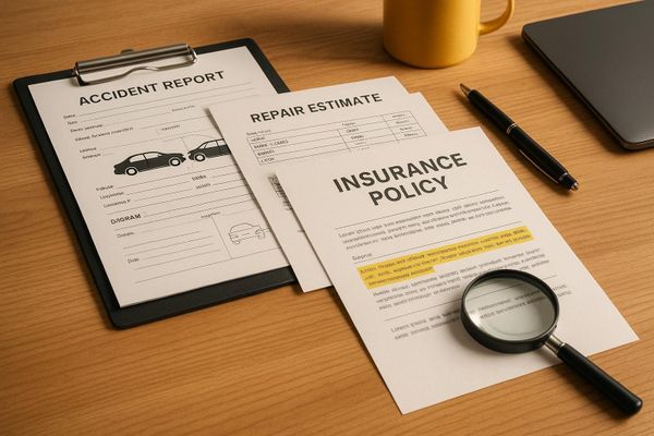 Unfallgutachten: Welche Unterlagen verlangt die Versicherung?