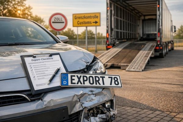 Checkliste für den Export beschädigter Fahrzeuge ins Ausland