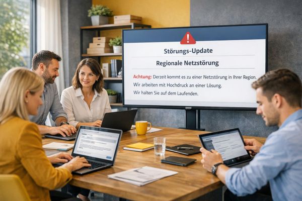 Wie man Kunden bei regionalen Störungen informiert