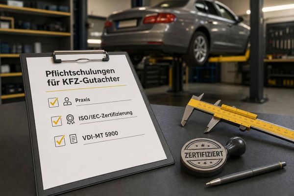 Welche Schulungen sind für KFZ-Gutachter Pflicht?