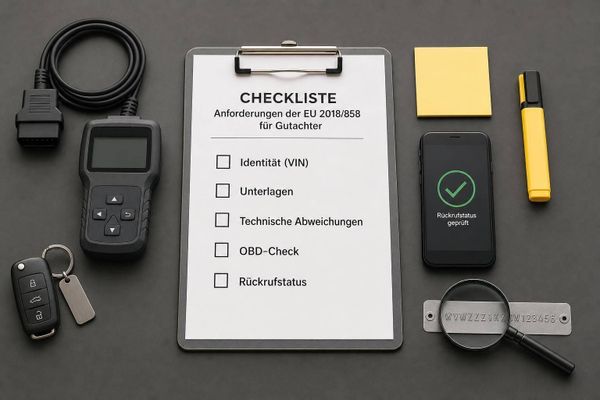 Checkliste: Anforderungen der EU 2018/858 für Gutachter