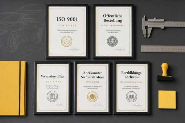 Top 5 Zertifizierungen für KFZ-Gutachter in Deutschland