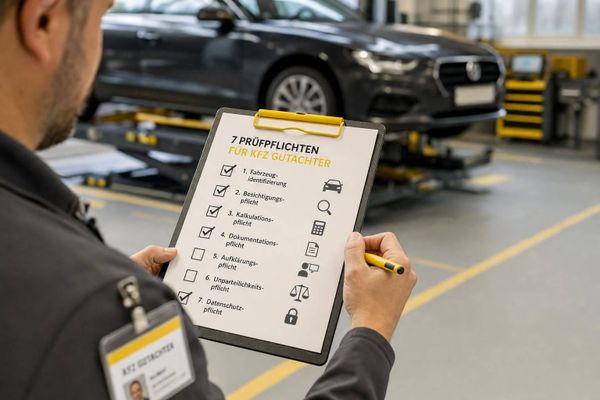 Welche 7 Prüfpflichten gelten für KFZ Gutachter?