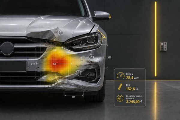 Wie messen Gutachter Anprallkraft nach Unfall?