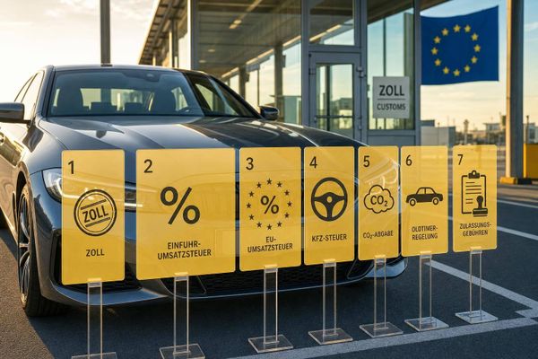 Welche 7 Steuern fallen bei Autoimport in EU an?