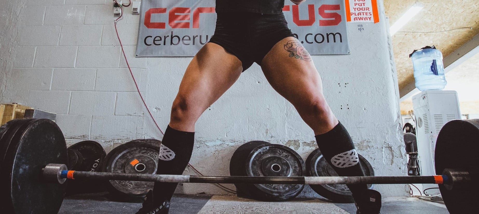 black barbell
