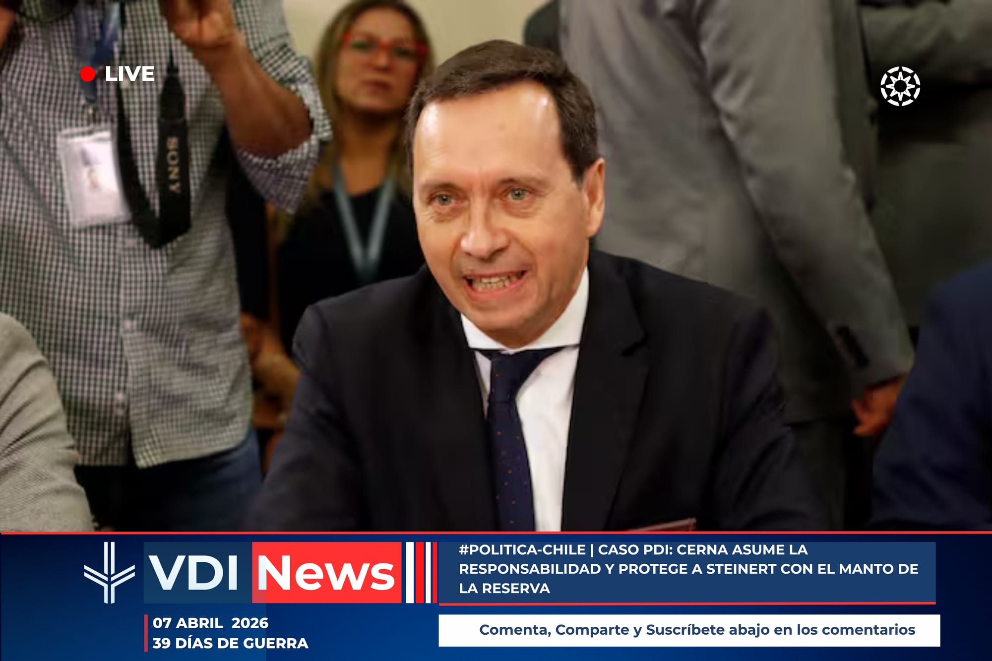 #POLITICA-CHILE | CASO PDI: CERNA ASUME LA RESPONSABILIDAD Y PROTEGE A STEINERT CON EL MANTO DE LA RESERVA
