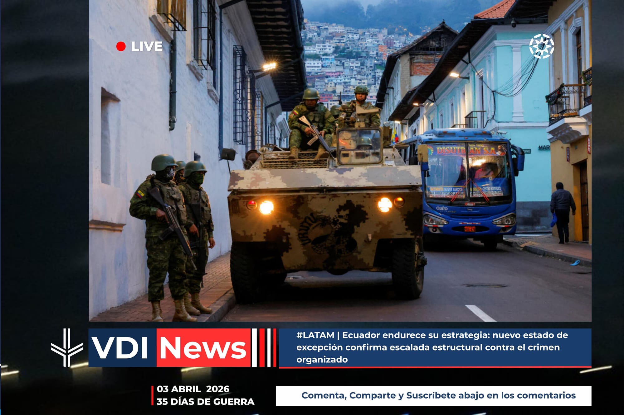 #LATAM | Ecuador endurece su estrategia: nuevo estado de excepción confirma escalada estructural contra el crimen organizado