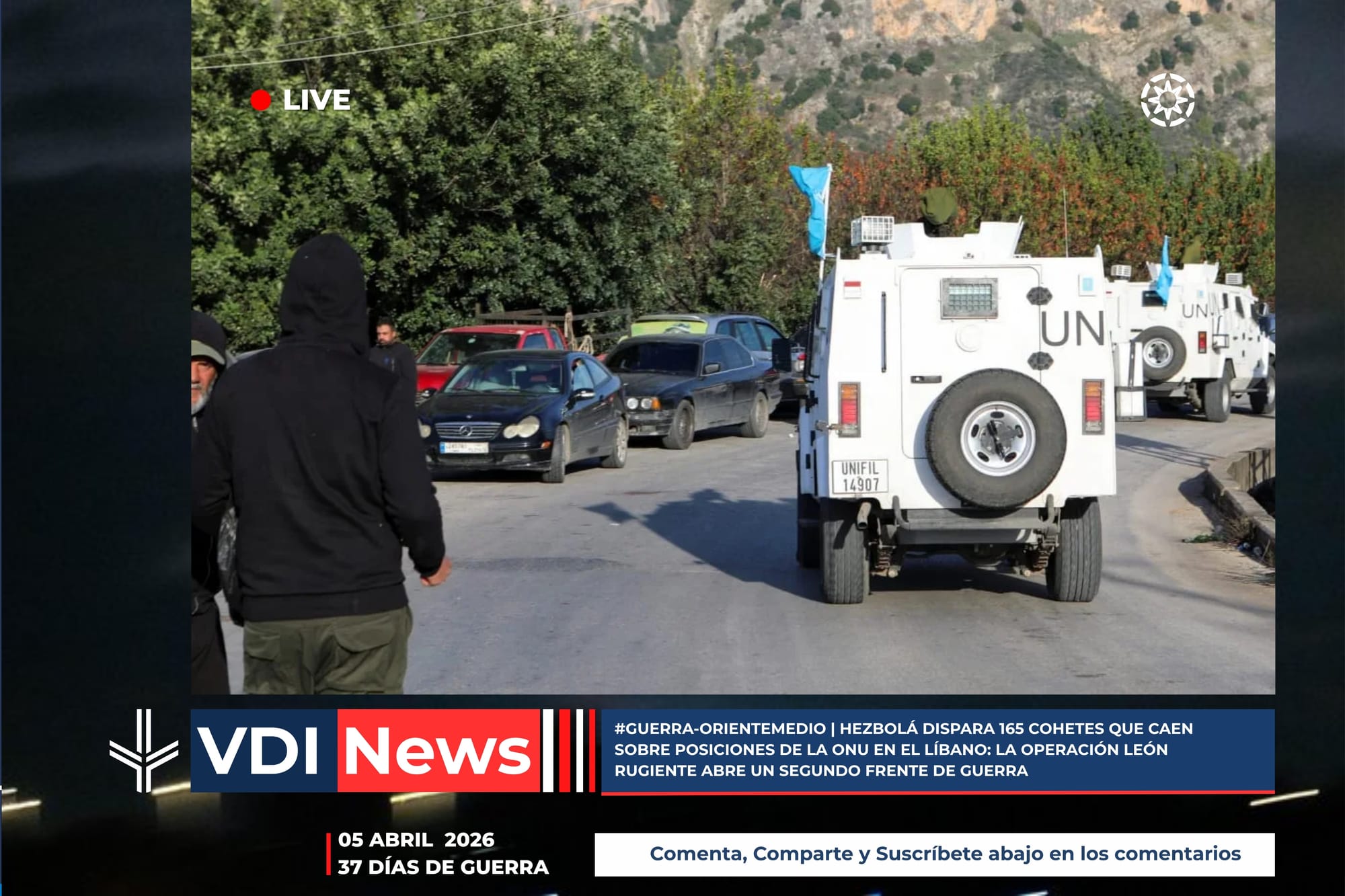 #GUERRA-ORIENTEMEDIO | HEZBOLÁ DISPARA 165 COHETES QUE CAEN SOBRE POSICIONES DE LA ONU EN EL LÍBANO: LA OPERACIÓN LEÓN RUGIENTE ABRE UN SEGUNDO FRENTE DE GUERRA