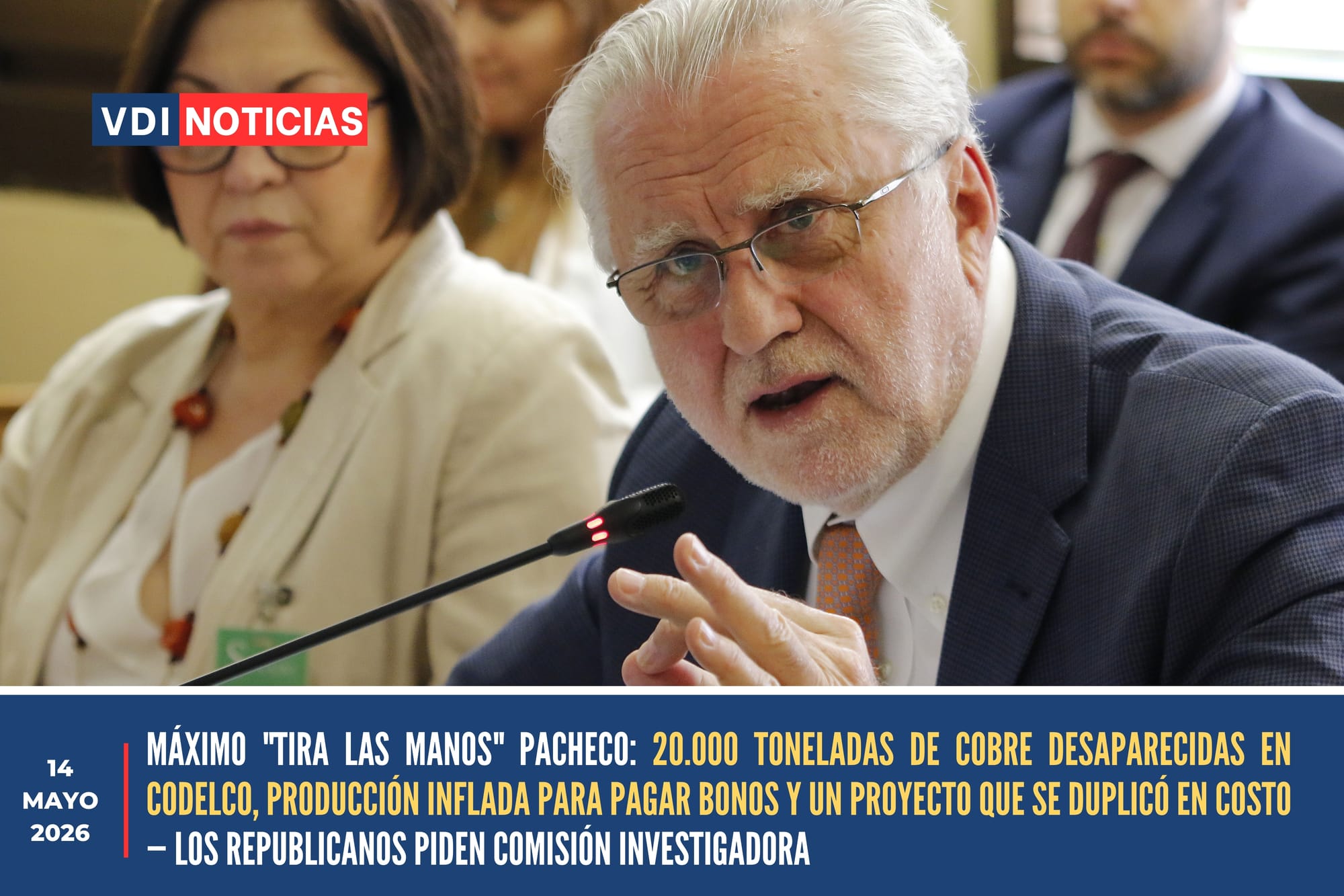 MÁXIMO "TIRA LAS MANOS" PACHECO: 20.000 TONELADAS DE COBRE DESAPARECIDAS EN CODELCO, PRODUCCIÓN INFLADA PARA PAGAR BONOS Y UN PROYECTO QUE SE DUPLICÓ EN COSTO — LOS REPUBLICANOS PIDEN COMISIÓN INVESTIGADORA