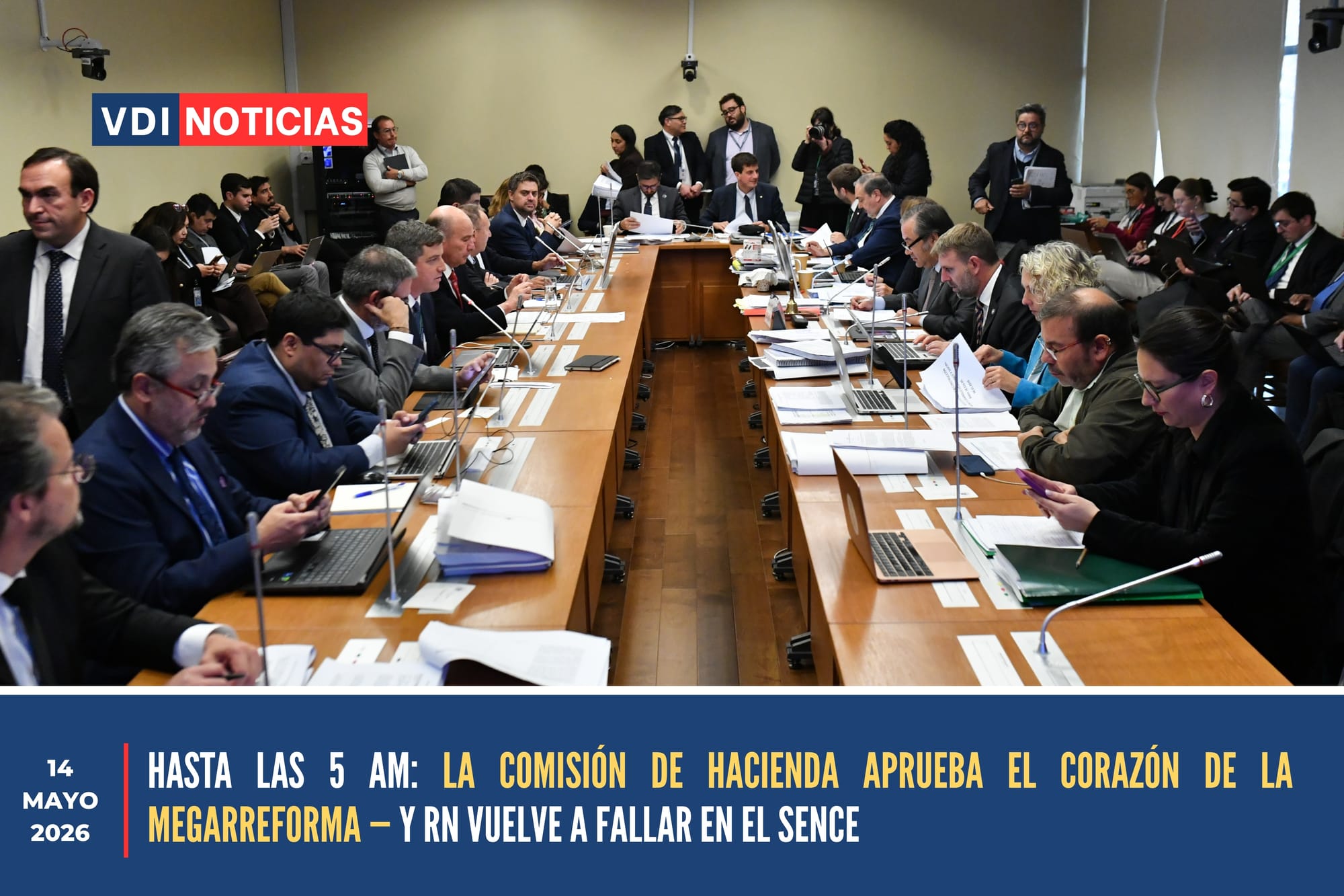HASTA LAS 5 AM: LA COMISIÓN DE HACIENDA APRUEBA EL CORAZÓN DE LA MEGARREFORMA — Y RN VUELVE A FALLAR EN EL SENCE