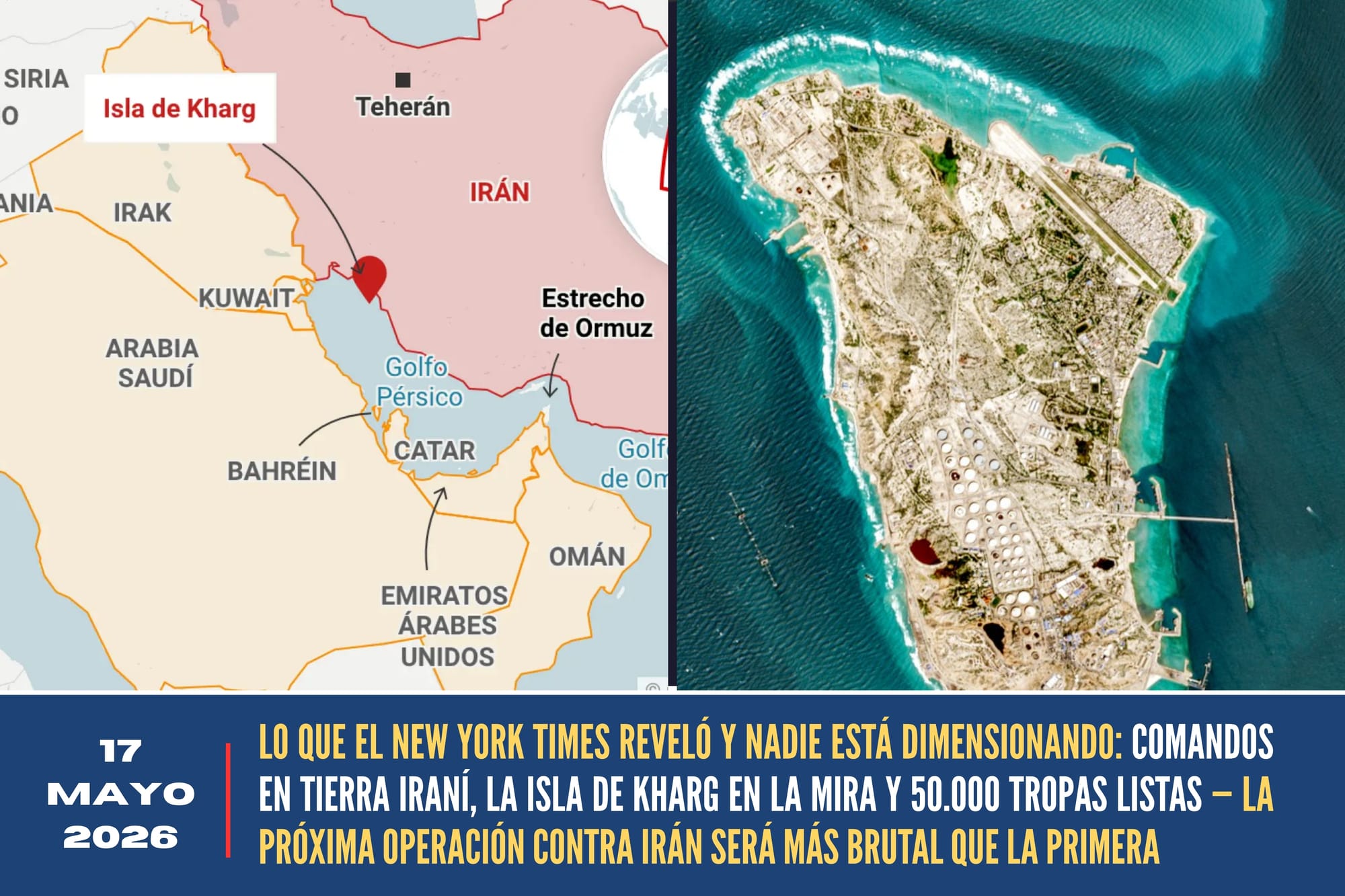 LO QUE EL NEW YORK TIMES REVELÓ Y NADIE ESTÁ DIMENSIONANDO: COMANDOS EN TIERRA IRANÍ, LA ISLA DE KHARG EN LA MIRA Y 50.000 TROPAS LISTAS — LA PRÓXIMA OPERACIÓN CONTRA IRÁN SERÁ MÁS BRUTAL QUE LA PRIMERA