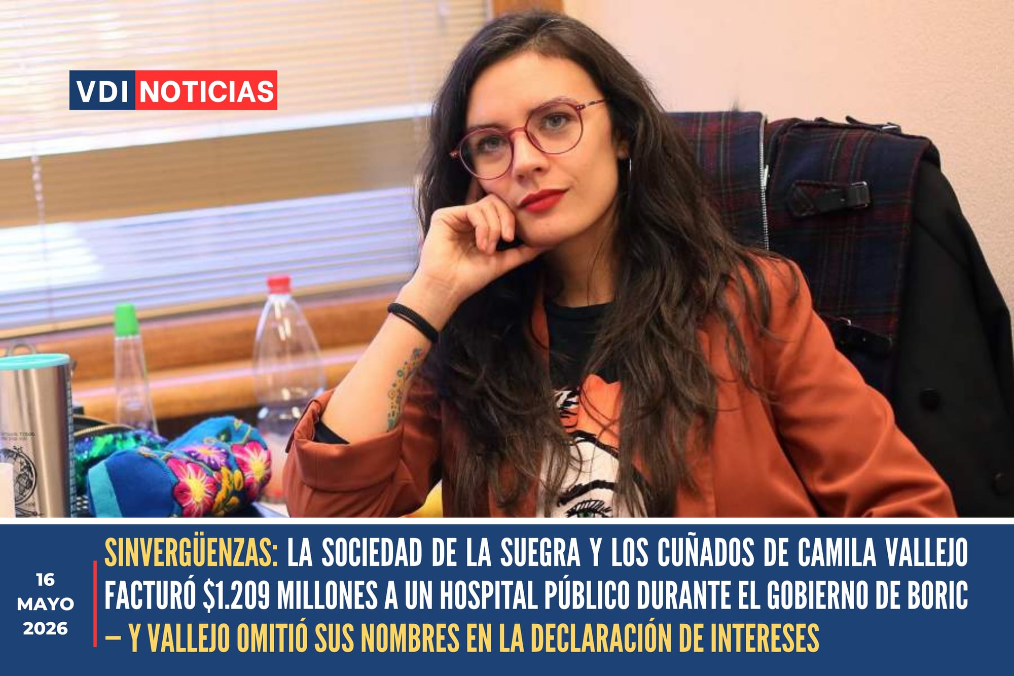 LA SOCIEDAD DE LA SUEGRA Y LOS CUÑADOS DE CAMILA VALLEJO FACTURÓ $1.209 MILLONES A UN HOSPITAL PÚBLICO DURANTE EL GOBIERNO DE BORIC — Y VALLEJO OMITIÓ SUS NOMBRES EN LA DECLARACIÓN DE INTERESES