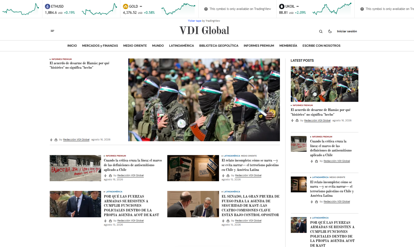 Resumen Semanal VDI Global — Semana del 9 al 16 de agosto de 2026