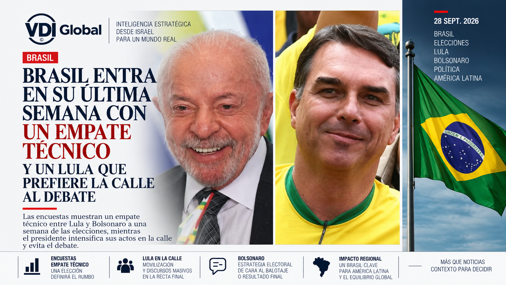 BRASIL ENTRA EN SU ÚLTIMA SEMANA CON UN EMPATE TÉCNICO Y UN LULA QUE PREFIERE LA CALLE AL DEBATE