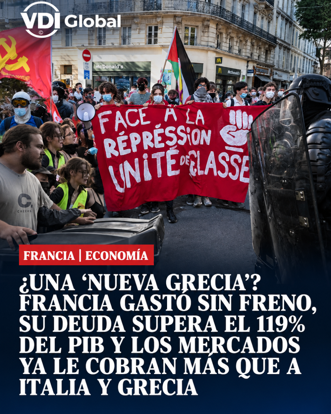 ¿UNA "NUEVA GRECIA"? FRANCIA GASTÓ SIN FRENO, SU DEUDA SUPERA EL 119% DEL PIB Y LOS MERCADOS YA LE COBRAN MÁS QUE A ITALIA Y GRECIA