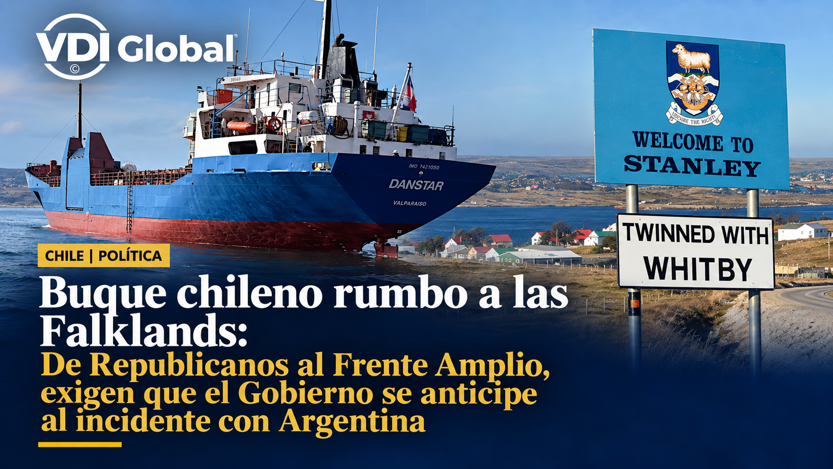 BUQUE CHILENO RUMBO A LAS FALKLANDS: DE REPUBLICANOS AL FRENTE AMPLIO, EXIGEN QUE EL GOBIERNO SE ANTICIPE AL INCIDENTE CON ARGENTINA
