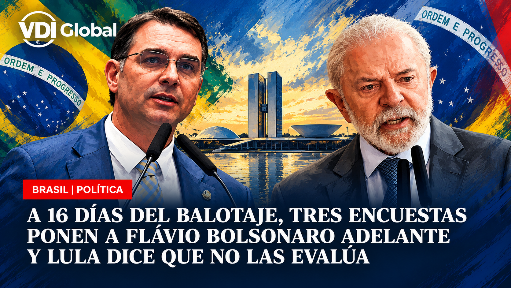 A 16 DÍAS DEL BALOTAJE, TRES ENCUESTAS PONEN A FLÁVIO BOLSONARO ADELANTE Y LULA DICE QUE NO LAS EVALÚA