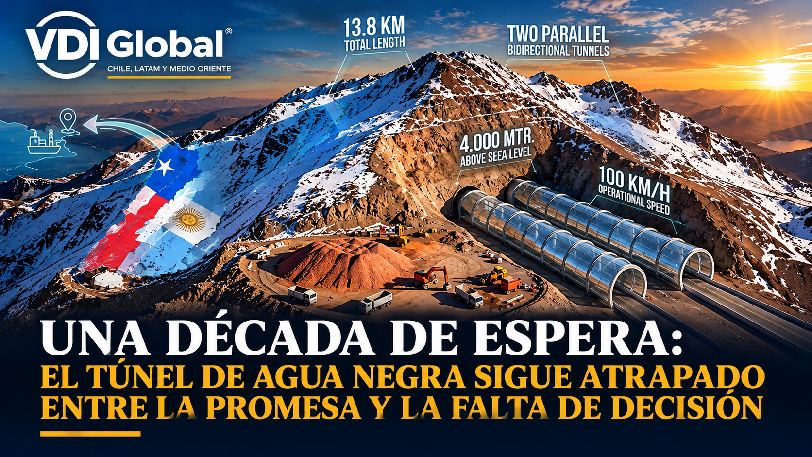UNA DÉCADA DE ESPERA: EL TÚNEL DE AGUA NEGRA SIGUE ATRAPADO ENTRE LA PROMESA Y LA FALTA DE DECISIÓN