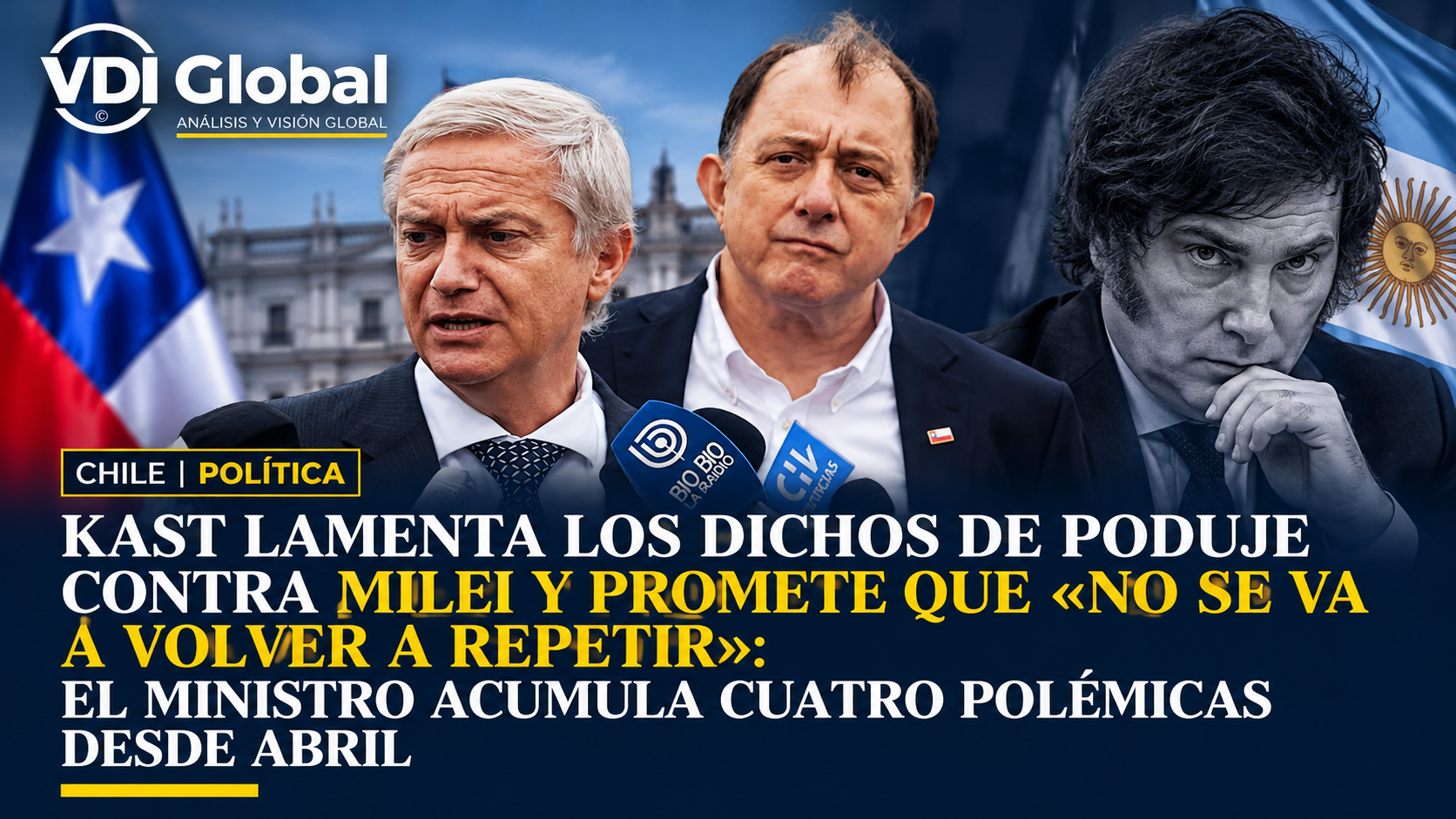 KAST LAMENTA LOS DICHOS DE PODUJE CONTRA MILEI Y PROMETE QUE «NO SE VA A VOLVER A REPETIR»: EL MINISTRO ACUMULA CUATRO POLÉMICAS DESDE ABRIL
