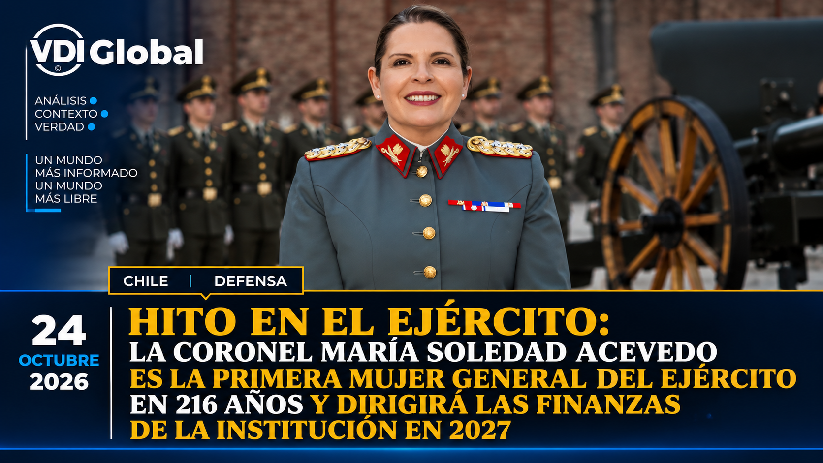 HITO EN EL EJÉRCITO: LA CORONEL MARÍA SOLEDAD ACEVEDO ES LA PRIMERA MUJER GENERAL DEL EJÉRCITO EN 216 AÑOS Y DIRIGIRÁ LAS FINANZAS DE LA INSTITUCIÓN EN 2027