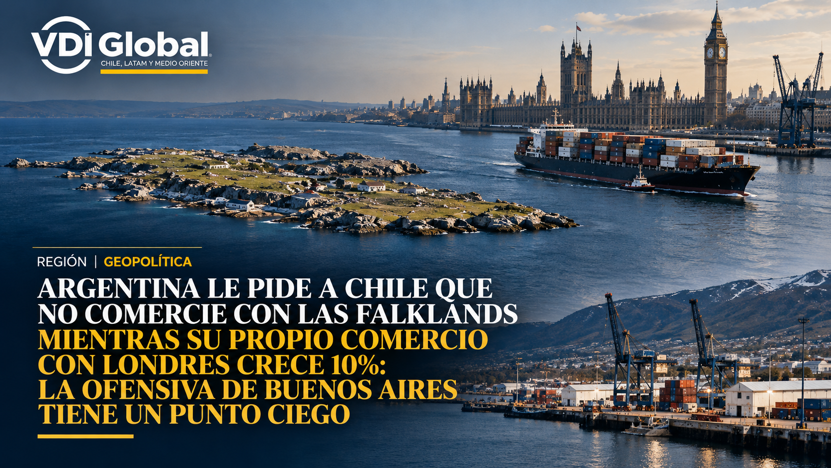 ARGENTINA LE PIDE A CHILE QUE NO COMERCIE CON LAS FALKLANDS MIENTRAS SU PROPIO COMERCIO CON LONDRES CRECE 10%: LA OFENSIVA DE BUENOS AIRES TIENE UN PUNTO CIEGO