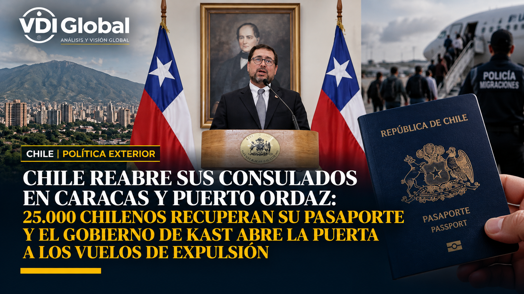CHILE REABRE SUS CONSULADOS EN CARACAS Y PUERTO ORDAZ: 25.000 CHILENOS RECUPERAN SU PASAPORTE Y EL GOBIERNO DE KAST ABRE LA PUERTA A LOS VUELOS DE EXPULSIÓN