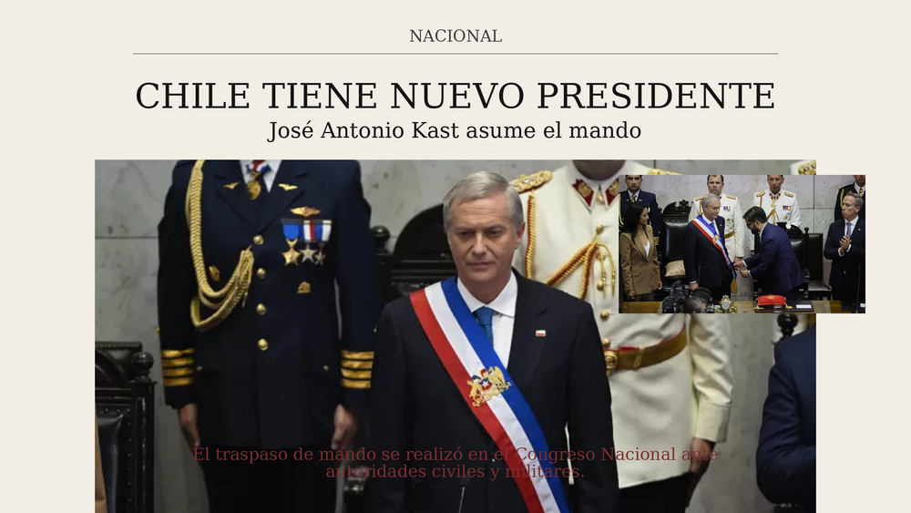 CHILE TIENE NUEVO PRESIDENTE: JOSÉ ANTONIO KAST ASUME EL MANDO post image