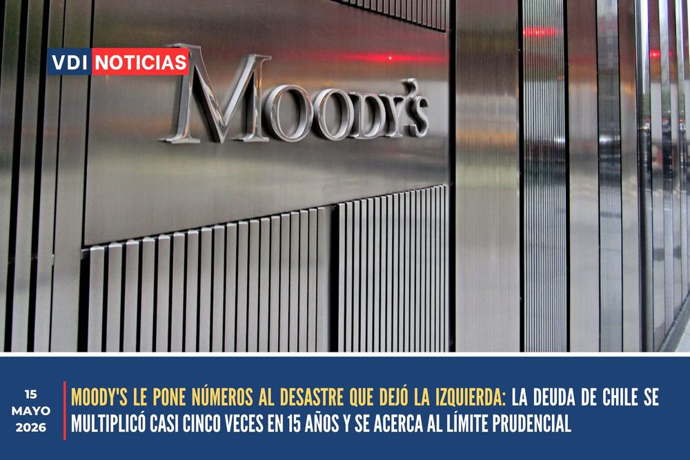 MOODY'S LE PONE NÚMEROS AL DESASTRE QUE DEJÓ LA IZQUIERDA: LA DEUDA DE CHILE SE MULTIPLICÓ CASI CINCO VECES EN 15 AÑOS Y SE ACERCA AL LÍMITE PRUDENCIAL post image