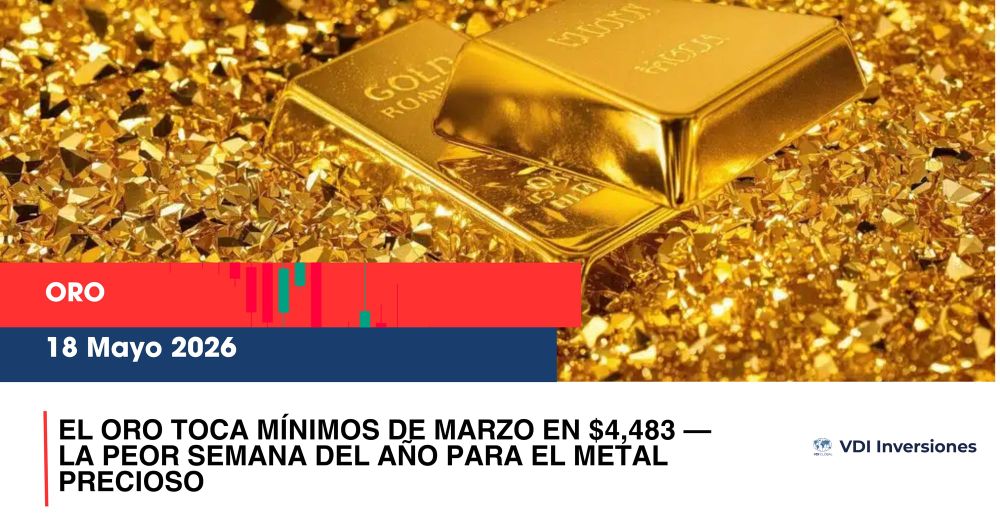 EL ORO TOCA MÍNIMOS DE MARZO EN $4,483 — LA PEOR SEMANA DEL AÑO PARA EL METAL PRECIOSO post image