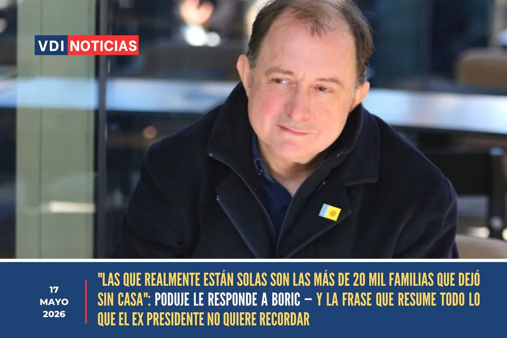"LAS QUE REALMENTE ESTÁN SOLAS SON LAS MÁS DE 20 MIL FAMILIAS QUE DEJÓ SIN CASA": PODUJE LE RESPONDE A BORIC — Y LA FRASE QUE RESUME TODO LO QUE EL EX PRESIDENTE NO QUIERE RECORDAR post image