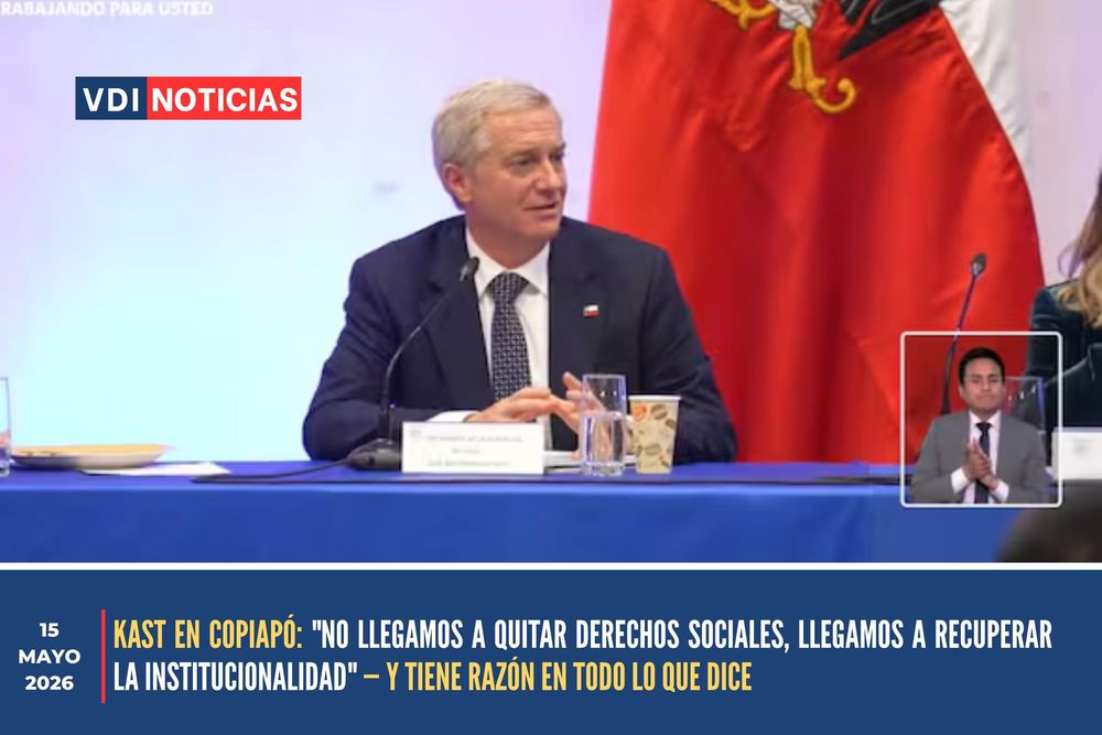 KAST EN COPIAPÓ: "NO LLEGAMOS A QUITAR DERECHOS SOCIALES, LLEGAMOS A RECUPERAR LA INSTITUCIONALIDAD" — Y TIENE RAZÓN EN TODO LO QUE DICE post image