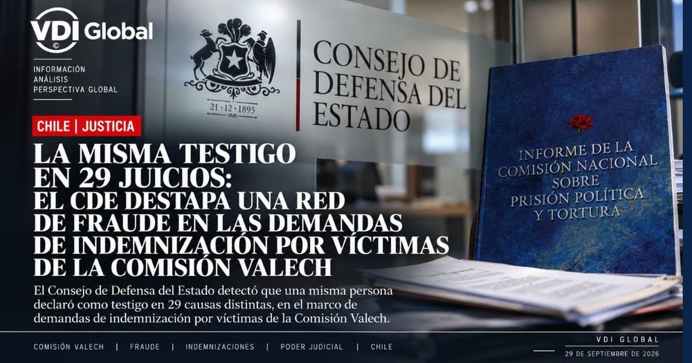 LA MISMA TESTIGO EN 29 JUICIOS: EL CDE DESTAPA UNA RED DE FRAUDE EN LAS DEMANDAS DE INDEMNIZACIÓN POR VÍCTIMAS DE LA COMISIÓN VALECH post image