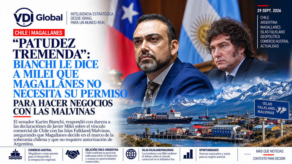 "PATUDEZ TREMENDA": BIANCHI LE DICE A MILEI QUE MAGALLANES NO NECESITA SU PERMISO PARA HACER NEGOCIOS CON LAS MALVINAS post image