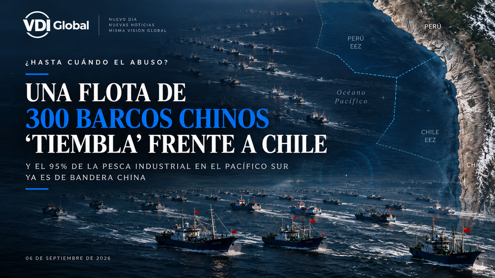 ¿HASTA CUÁNDO EL ABUSO? UNA FLOTA DE 300 BARCOS CHINOS "TIEMBLA" FRENTE A CHILE, Y EL 95% DE LA PESCA INDUSTRIAL EN EL PACÍFICO SUR YA ES DE BANDERA CHINA post image