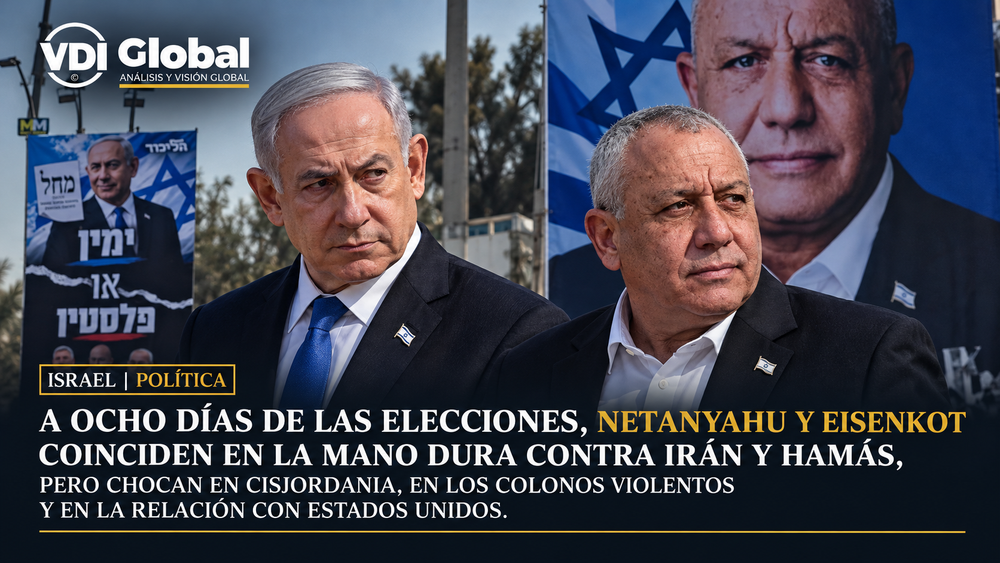 A OCHO DÍAS DE LAS ELECCIONES, NETANYAHU Y EISENKOT COINCIDEN EN LA MANO DURA CONTRA IRÁN Y HAMÁS, PERO CHOCAN EN CISJORDANIA, EN LOS COLONOS VIOLENTOS Y EN LA RELACIÓN CON ESTADOS UNIDOS post image