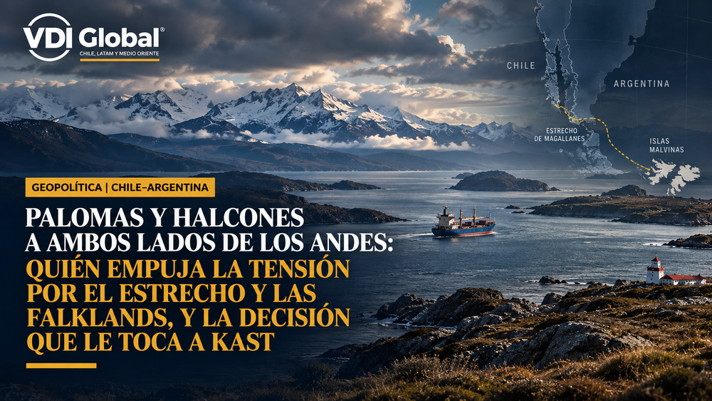 PALOMAS Y HALCONES A AMBOS LADOS DE LOS ANDES: QUIÉN EMPUJA LA TENSIÓN POR EL ESTRECHO Y LAS FALKLANDS, Y LA DECISIÓN QUE LE TOCA A KAST post image
