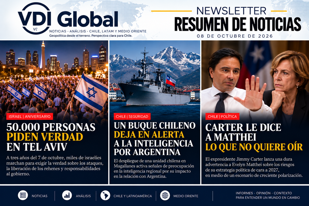 50.000 PERSONAS PIDEN VERDAD EN TEL AVIV, UN BUQUE CHILENO DEJA EN ALERTA A LA INTELIGENCIA POR ARGENTINA Y CARTER LE DICE A MATTHEI LO QUE NO QUIERE OÍR post image