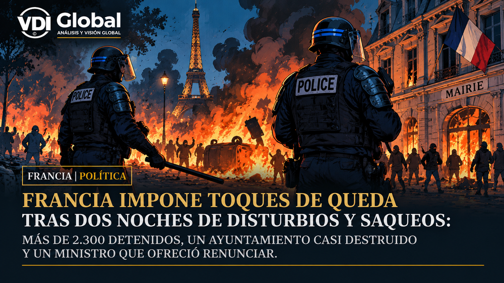 FRANCIA IMPONE TOQUES DE QUEDA TRAS DOS NOCHES DE DISTURBIOS Y SAQUEOS: MÁS DE 2.300 DETENIDOS, UN AYUNTAMIENTO CASI DESTRUIDO Y UN MINISTRO QUE OFRECIÓ RENUNCIAR post image