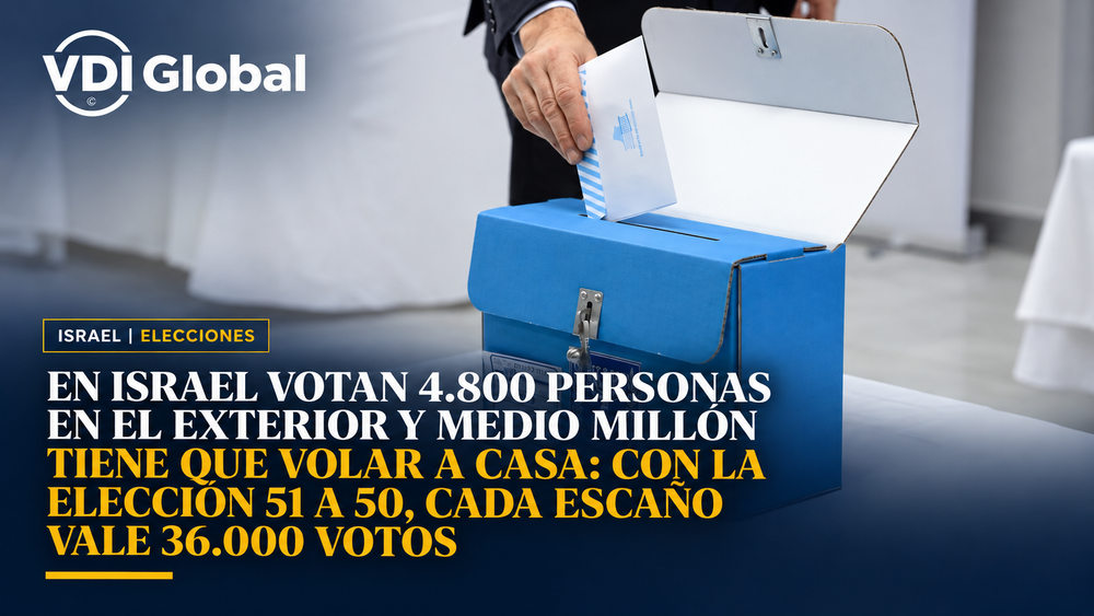 EN ISRAEL VOTAN 4.800 PERSONAS EN EL EXTERIOR Y MEDIO MILLÓN TIENE QUE VOLAR A CASA: CON LA ELECCIÓN 51 A 50, CADA ESCAÑO VALE 36.000 VOTOS post image