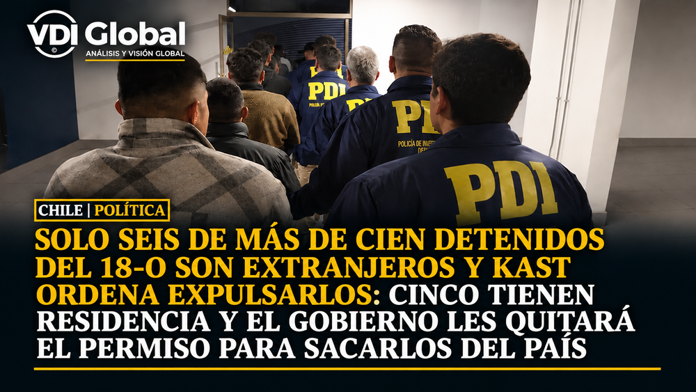 SOLO SEIS DE MÁS DE CIEN DETENIDOS DEL 18-O SON EXTRANJEROS Y KAST ORDENA EXPULSARLOS: CINCO TIENEN RESIDENCIA Y EL GOBIERNO LES QUITARÁ EL PERMISO PARA SACARLOS DEL PAÍS post image